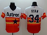 Houston Astros #34 Nolan Ryan Mitchell And Ness 1980 White Orange 2016 Flexbase Collection Stitched Jersey,baseball caps,new era cap wholesale,wholesale hats